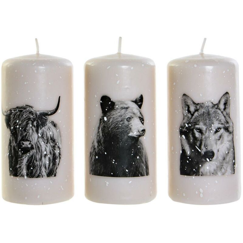 

Vela DKD Home Decor Blanco Oso (3 pcs) (7 x 7 x 13.5 cm)
