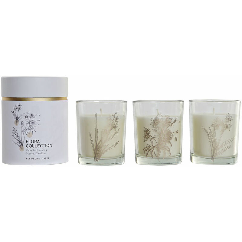 

Vela DKD Home Decor Tradicional (3 pcs) (8 x 8 x 10 cm)
