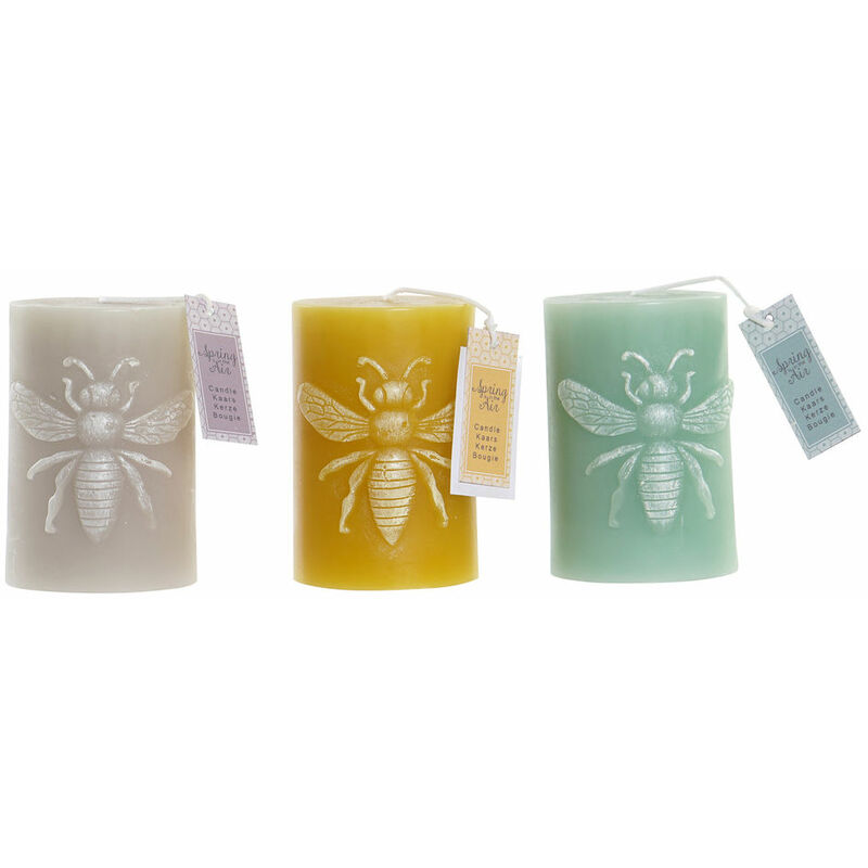 

Vela dkd home decor tradicional abeja (3 pcs) (7 x 7 x 10 cm) Rogal