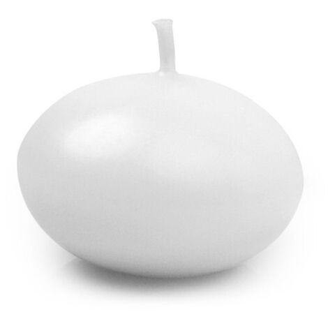 Vela flotante mate, blanca, 4cm (1 paquete / 50 uds.)