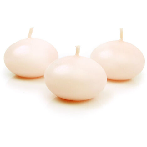 Vela flotante, mate, crema, 4 cm (1 paquete / 50 uds.)