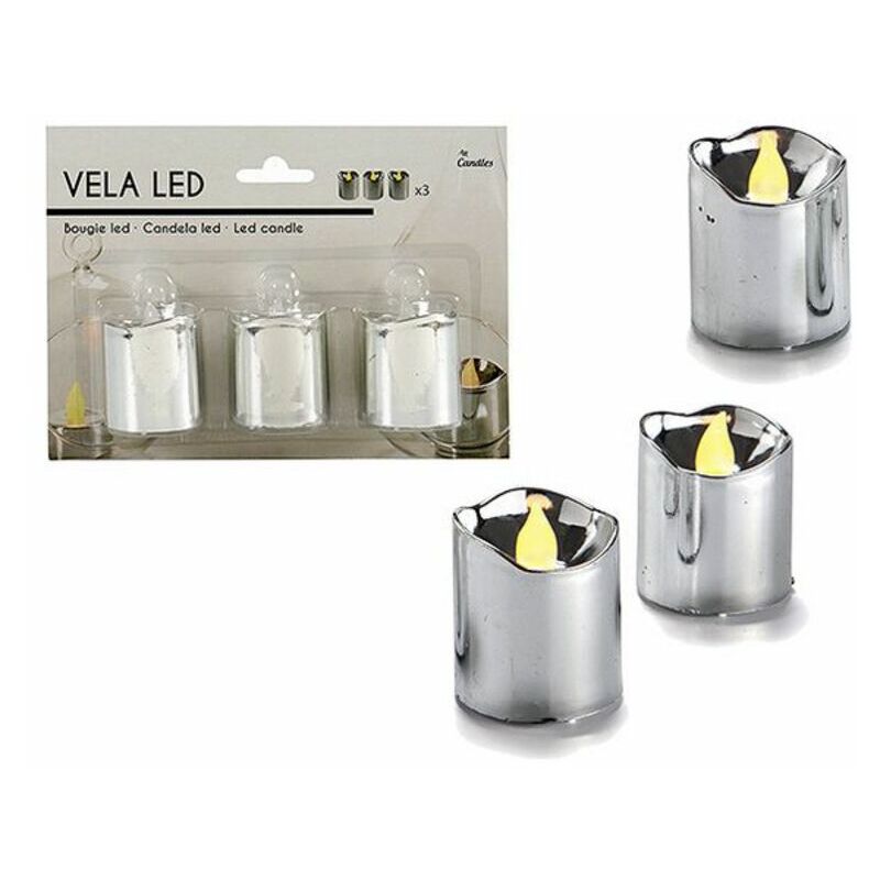 

Vela LED (3 Piezas) Plata