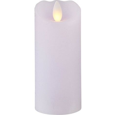 Vela LED en cera violeta pálida H13cm