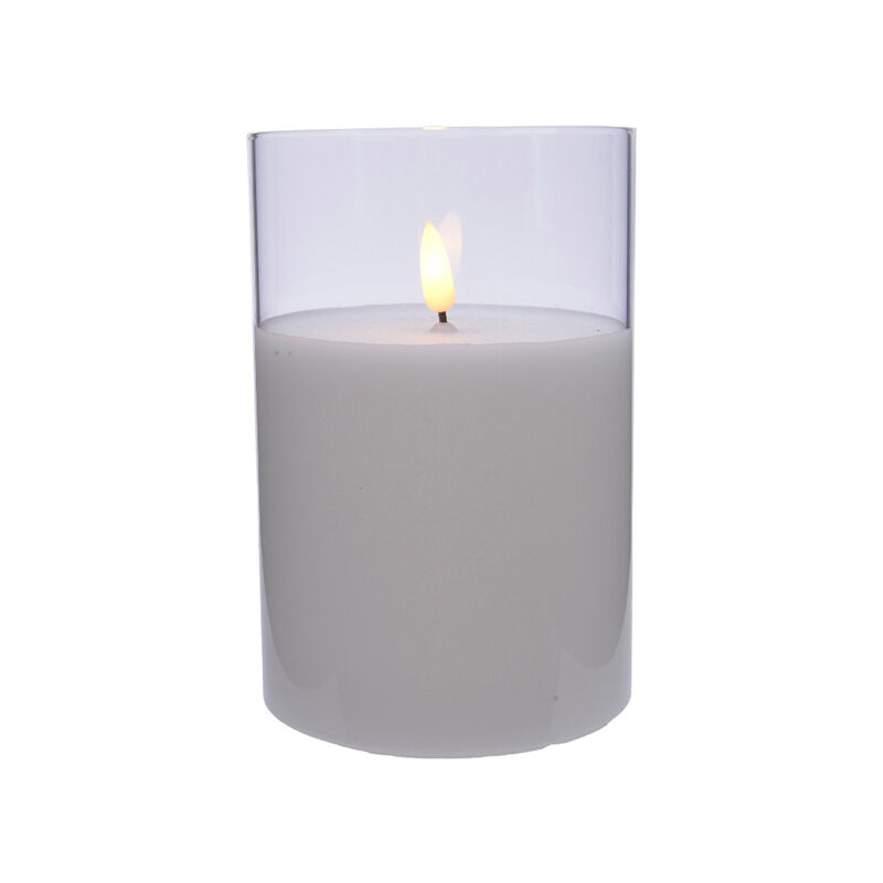 

Vela led en vaso de cristal ø10x15cm - Decoris