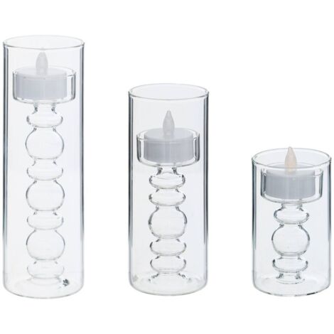 Vela LED transparente Lena 6x6cm - Atmosphera créateur d'intérieur