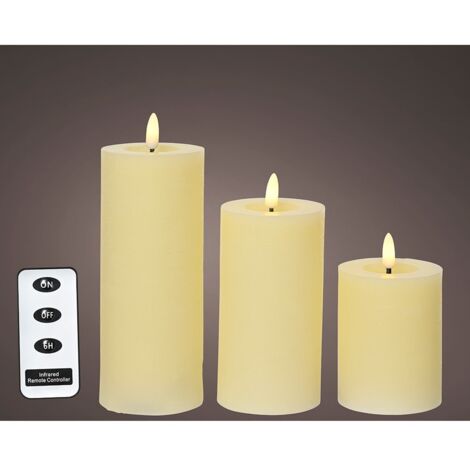 Vela Lumineo Crema Ø 7 x 19 cm