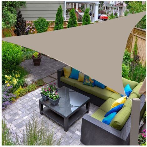 Vela Ombreggiante 3x3 Tortora Triangolare Telo Tenda Parasole Giardino Esterno