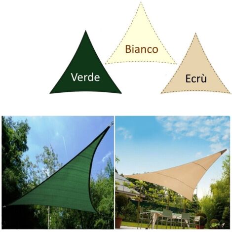 VELA OMBREGGIANTE AMALFI CM 300X300X300 BIANCO PANNA (01678)