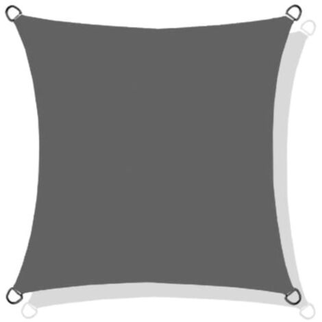 Vela ombreggiante in codura impermeabile 5x5 m grigio scuro