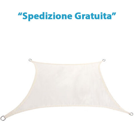 VELA OMBREGGIANTE LUXURY QUADRA STARS - POLIESTERE ECRU GR/MQ 180 MT 5X5 - 1 pezzo