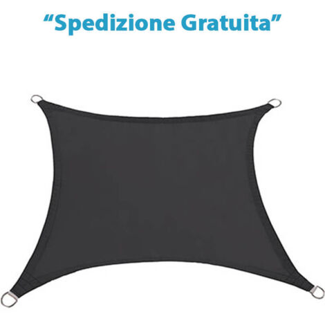 VELA OMBREGGIANTE LUXURY QUADRA STARS - POLIESTERE GRIGIO GR/MQ 180 MT 5X5 - 1 pezzo