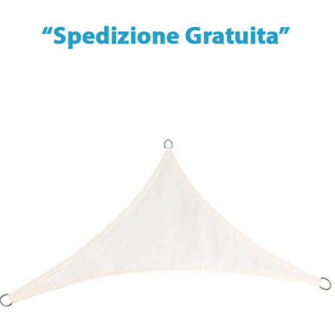 VELA OMBREGGIANTE LUXURY TRIANGOLARE STARS - POLIESTERE ECRU GR/MQ 180 MT 3,6X3,6X3,6 - 1 pezzo