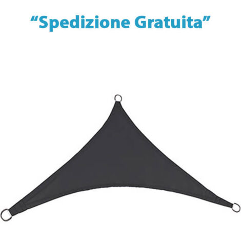 VELA OMBREGGIANTE LUXURY TRIANGOLARE STARS - POLIESTERE GRIGIO GR/MQ 180 MT 3,6X3,6X3,6 - 1 pezzo