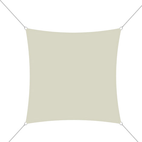 Vela Ombreggiante Quadrata Parasole Tenda Da Sole 180 gr/m² Traspirante Anti UV Impermeabile Resistente Esterno Giardino Piscina Terrazzo Funi Ancoraggio Occhielli In Acciaio (3.6 x 3.6 m, Bianco) - C