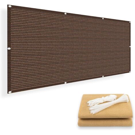 Vela ombreggiante rettangolare 400x800 cm Antivento e traspirante Blocca il 95% dei raggi UV Adatta per terrazzi Disponibile in diverse misure Marrone