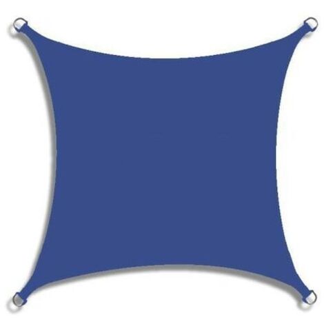 Vela ombreggiante rettangolare impermeabile, poliestere Oxford 95% protezione UV, resistente agli strappi, protezione solare esterna per giardino, balcone, terrazza, patio, campeggio（Blu reale, 2x2m）