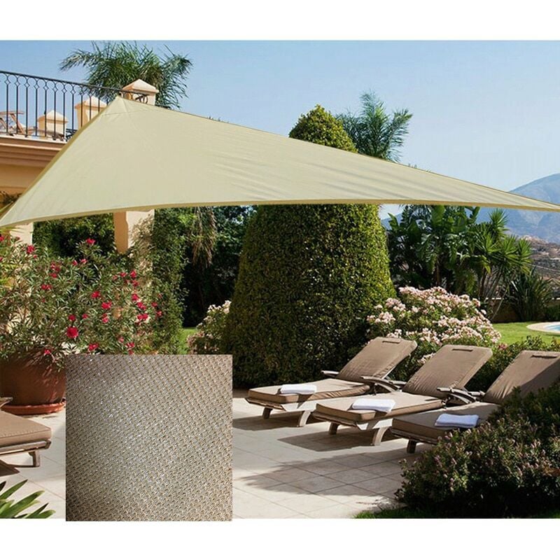 Vela ombreggiante triangolare 300x300x300cm Amalfi Garden Deluxe Collection White