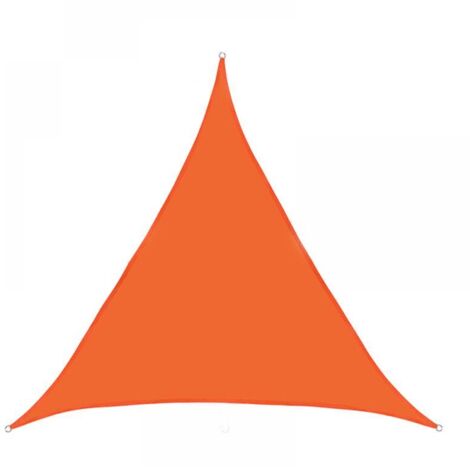 Vela ombreggiante triangolare arancione 2 x 2 x 2 m con protezione UV, vela ombreggiante impermeabile per pergolato da esterno