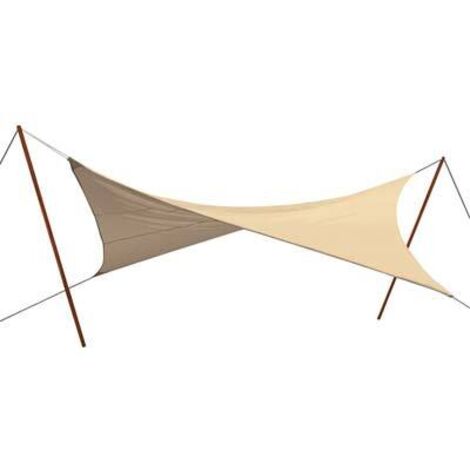 VELA OMBREGGIANTE TRIANGOLARE STARS - PE ECRU GR/MQ 180 MT 5,0X5,0X5,0 + POLIECO - 1 pezzo