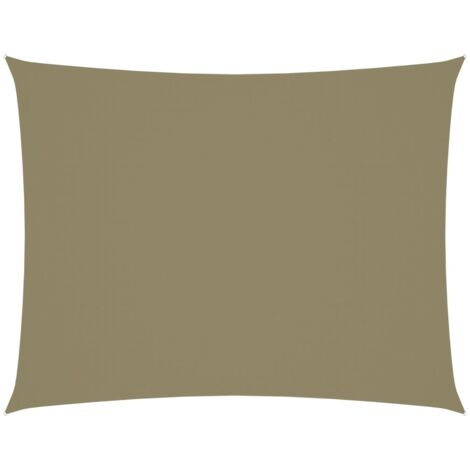 Vela parasol sombrilla rectangular tela Oxford 2 x 3,5 m beige 020009602