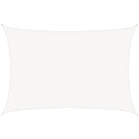 Vela Parasole，Vele ombreggianti，Tenda Parasole Giardino 160 g/m² Bianca 3,5x4,5 m in HDPE BEVS160547 BonneVie