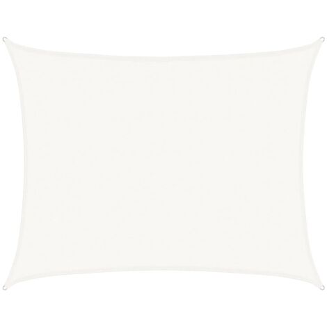 Vela Parasole，Vele ombreggianti，Tenda Parasole Giardino 160 g/m² Bianca 6x7 m in HDPE BEVS484219 BonneVie