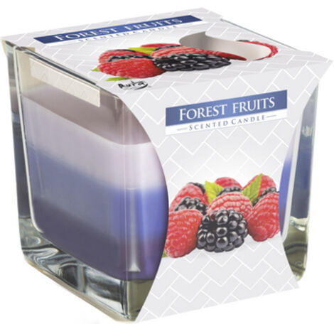 Vela perfumada con frutos del bosque tricolor