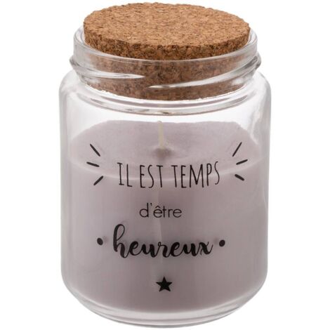 Vela perfumada de 130 g en tarro de cristal con tapa de corcho a juego - Atmosphera créateur d'intérieur