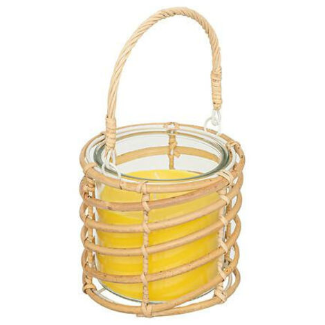 Vela perfumada de citronela de 430 g en cesta que repele mosquitos
