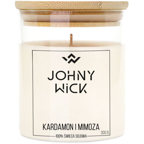 Vela perfumada de soja - Cardamomo y Mimosa 300g
