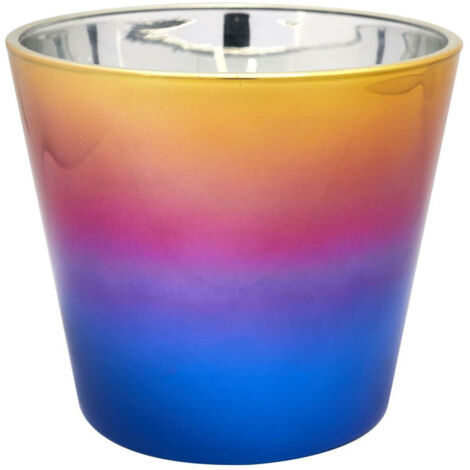 VELA PERFUMADA en cristal, diseño opalescente, moderna