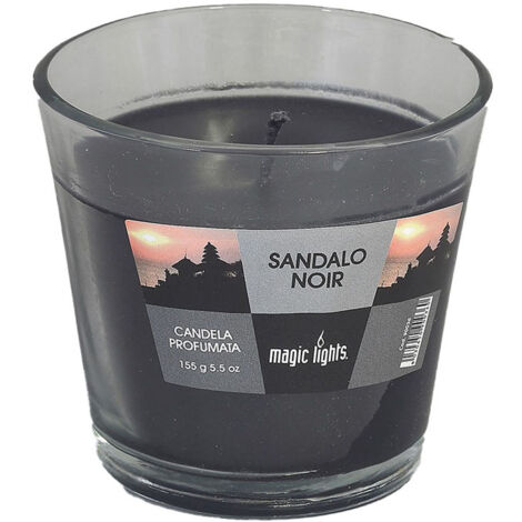 Vela Perfumada en Vaso de Cristal Sándalo 150g Magic Lights