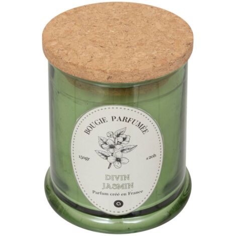 Vela perfumada Hapo tarro de cristal de 150 g con tapa de jazmín - Atmosphera créateur d'intérieur