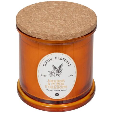 Vela perfumada Hapo tarro de cristal de 500 g con tapa de almendra - Atmosphera créateur d'intérieur
