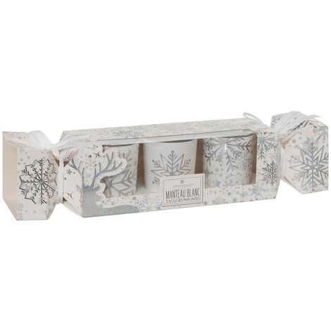 Vela perfumada impresa blanca 45g x3 - Feeric lights & christmas