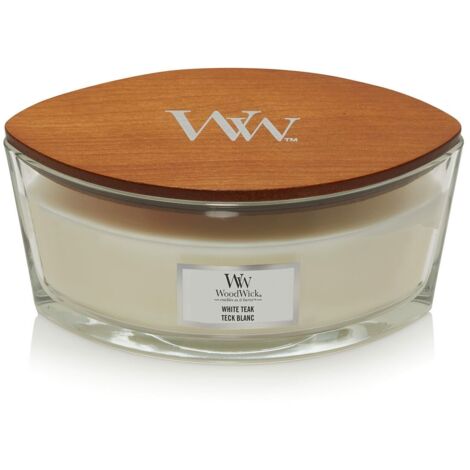 Vela Perfumada Woodwick Core Ellipse White Teak 453 g