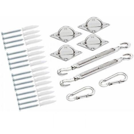 Vela solar, protección para cortinas, kit de fijación para accesorios de cortinas, accesorios de cortina de acero inoxidable