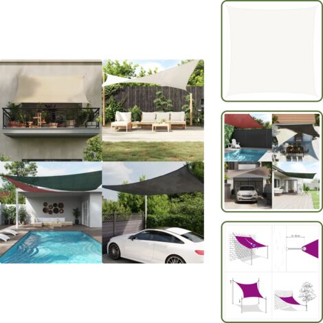 Vela solare - vidaXL Vela Parasole 160 g/m² Bianca 4,5x4,5 m in HDPE - Protezione UV