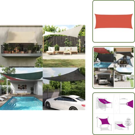 Vela solare - vidaXL Vela Parasole 160 g/m² Terracotta 2x4,5 m in HDPE - Protezione UV