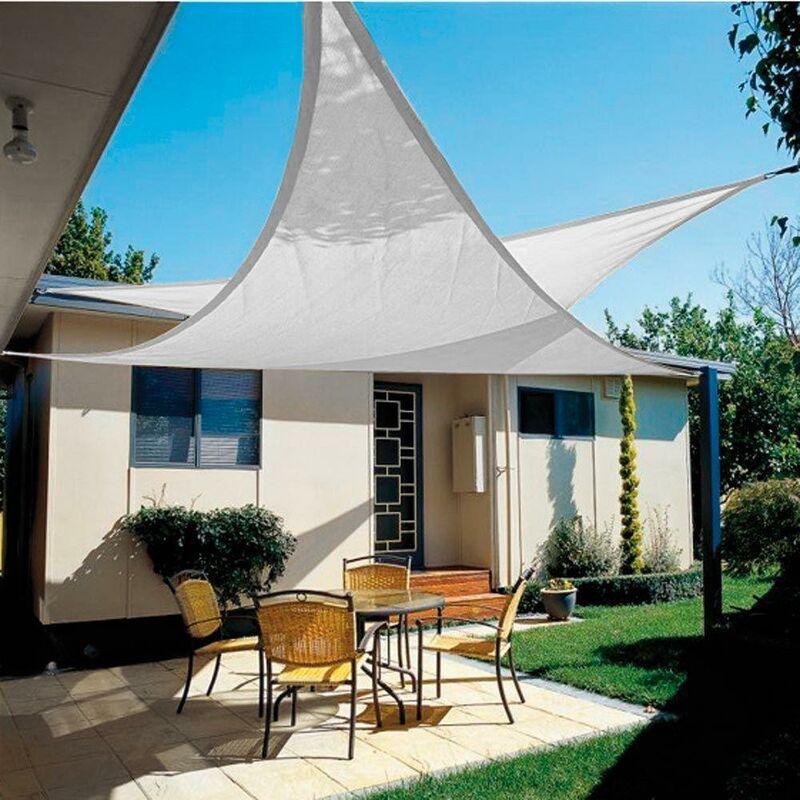 

Toldo Vela Sombra Jardin Triangular 5x5x5 metros Blanca