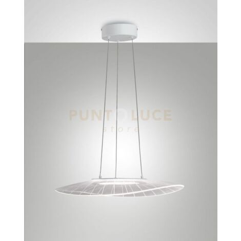 VELA SOSPENSIONE LED 3000K - 24W - 3400 lm BIANCA L.59x43CM. DIMMERABILE SMART C/ACC.