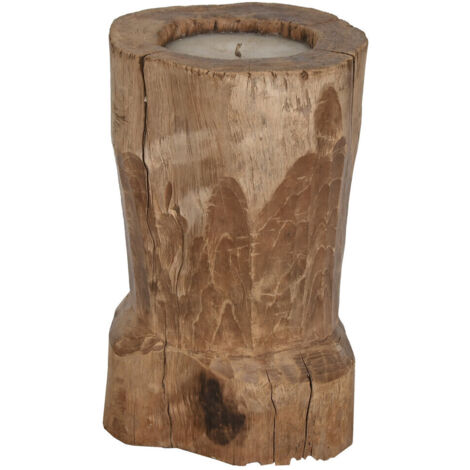 Vela Teca Reciclada 30X30X40 Vertical Natural
