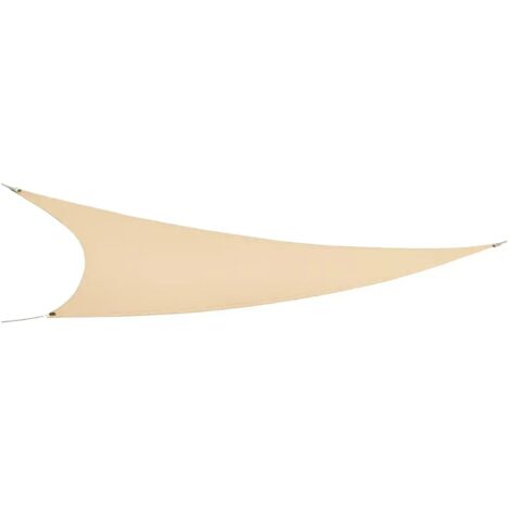 Vela Triangolare 5x5 m Beige Idrorepellente Ombreggiante da Esterno