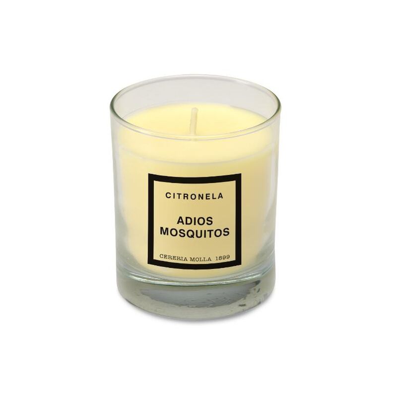 

Vela vaso cristal Citronela adiós mosquitos