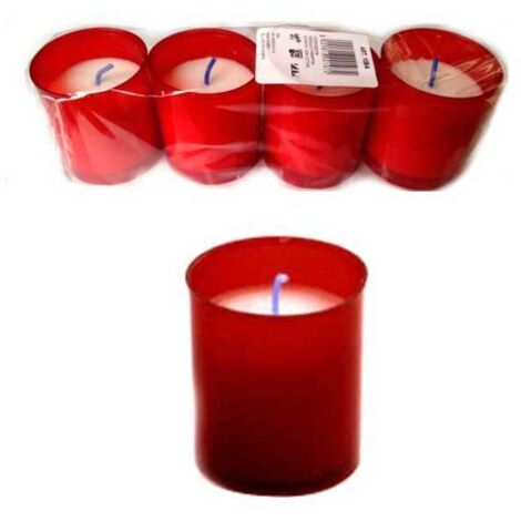 Vela Votiva Copa Roja 4 piezas