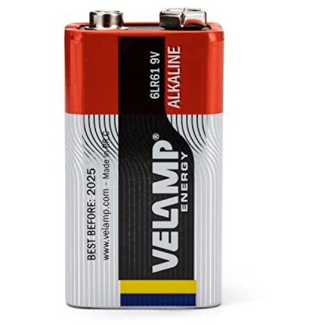 Velamp 6LR61-1BP Batteria 6LR61 Transistor 9V BL Rosso