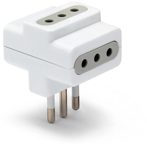 Velamp ADAPT-3-10A Adattatore Triplo con 3 Prese Spina 10A