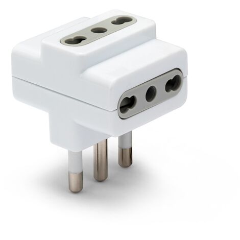Velamp ADAPT-3-16A Adattatore Triplo con 3 Prese Bipasso 10-16 A E Spina 16