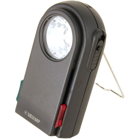 Velamp Chemin de Fer - Torcia LED da Tasca Piatta – 3 LED, Filtri Rosso e Verde, Pulsante Morse, Clip Supporto in Metallo – Ideale per Caccia, Trekking, Emergenze