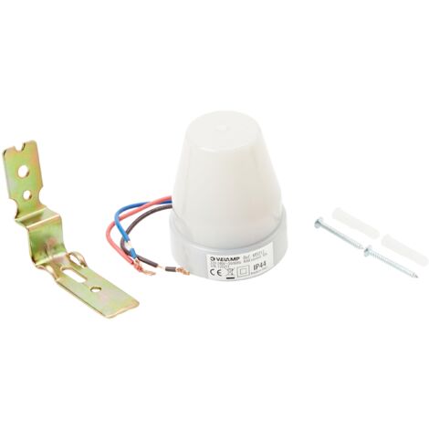VELAMP MS012 Interruttore Crepuscolare per Uso Esterno IP44, Bianco